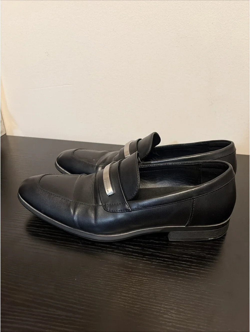 Calvin Klein Lathan 34F9274-BLK Mens Black Leather Loafers 7.5 [COPY] [COPY]